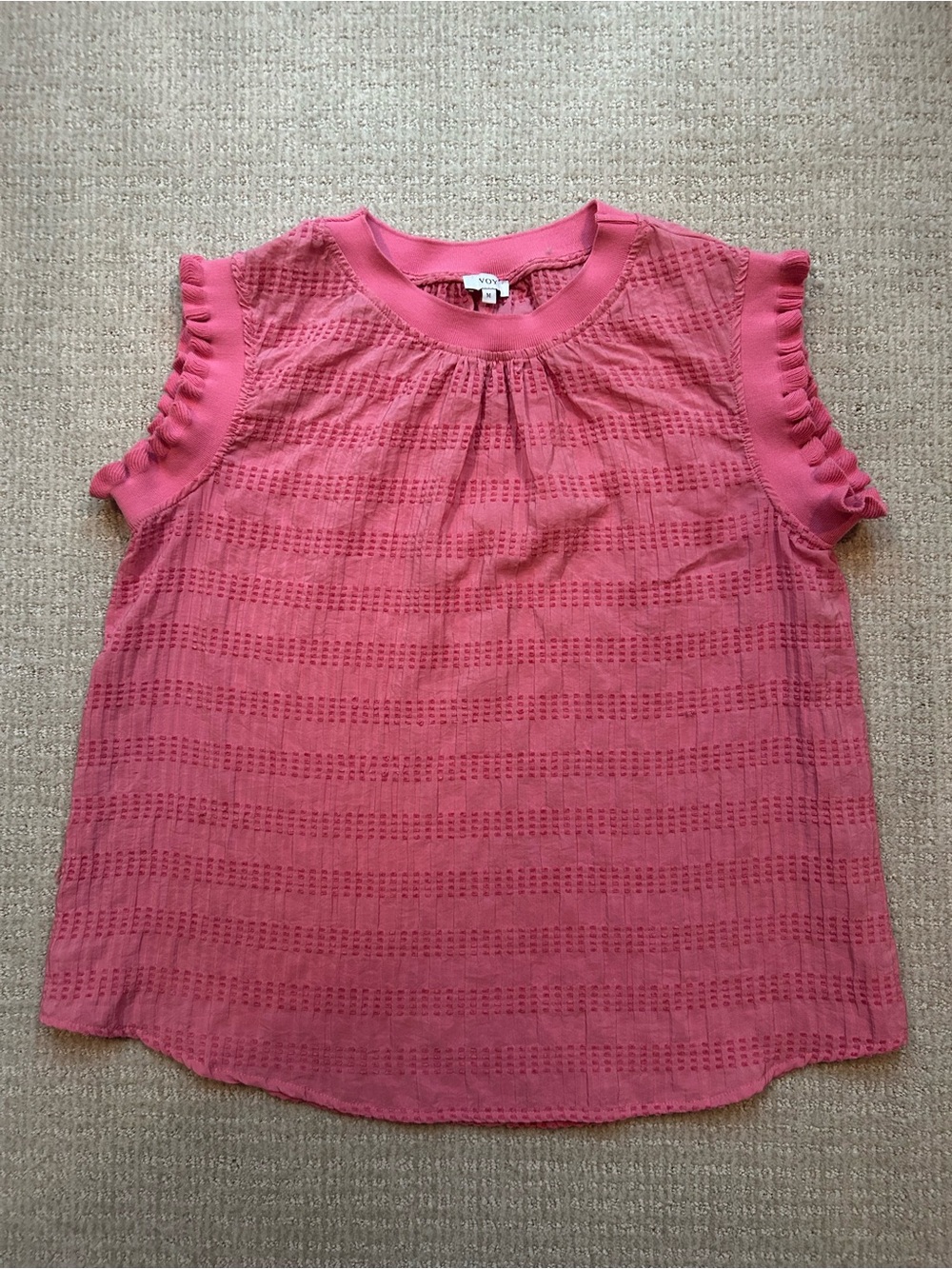 Voy Pink Short Sleeve Blouse